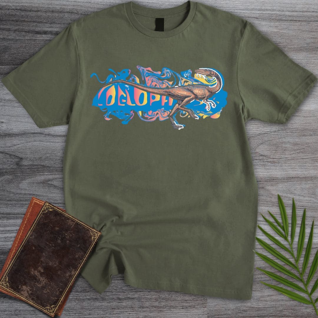 T-Shirt Military Green / S Triassic Melt Coelophysis Blue T-Shirt (D'janjo Nukuruzu Fortissmo)