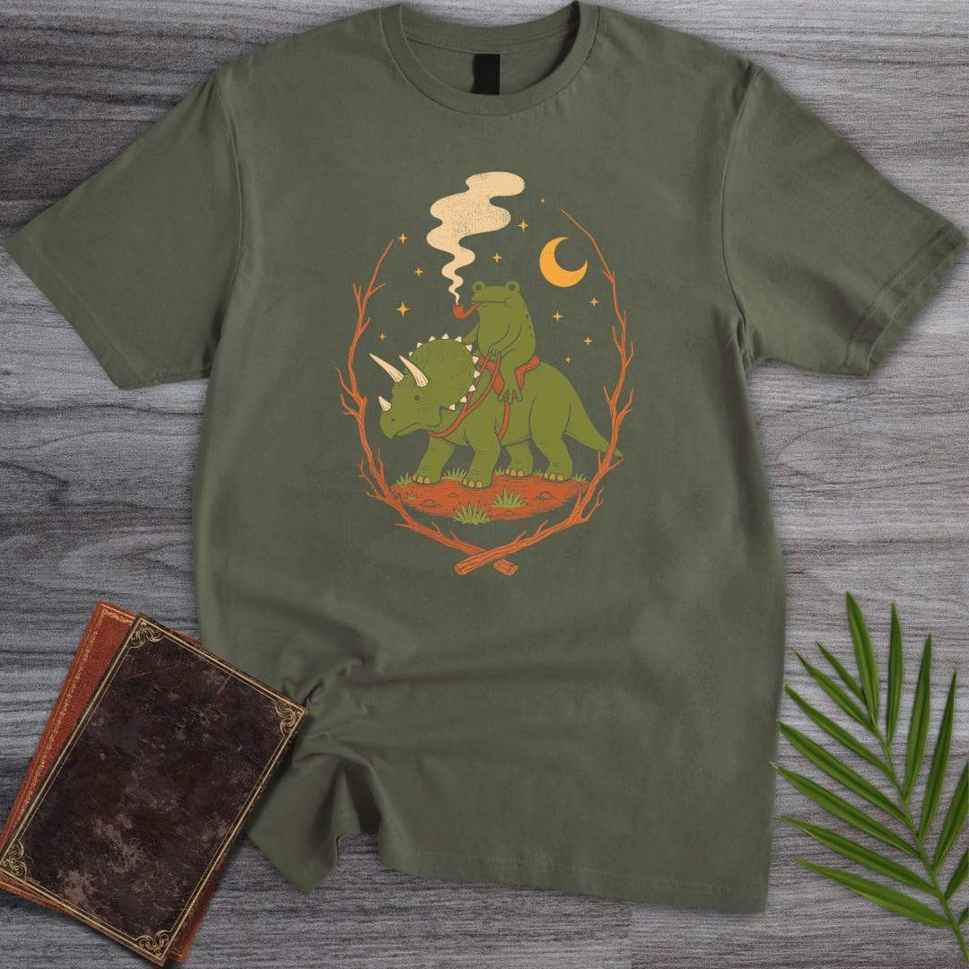 T-Shirt Military Green / S Triceratops Pipe Walk T-Shirt
