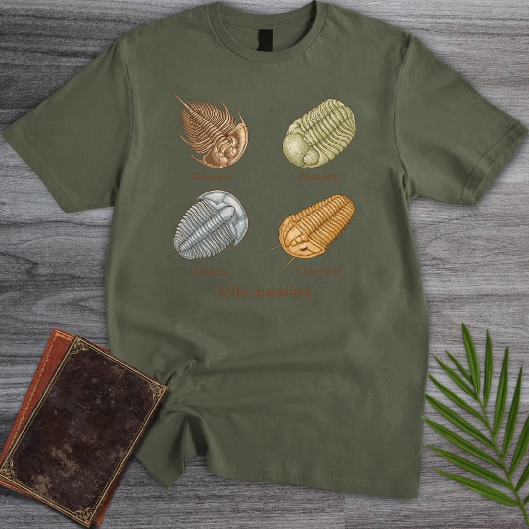 T-Shirt Military Green / S Trilobite Besties T-Shirt