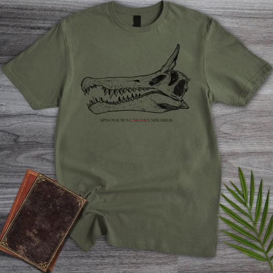 T-Shirt Military Green / S Unicorn Spine Mirage T-Shirt (farkas.art)
