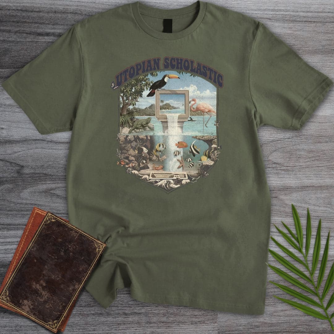T-Shirt Military Green / S Utopian Scholastic Vintage T-Shirt