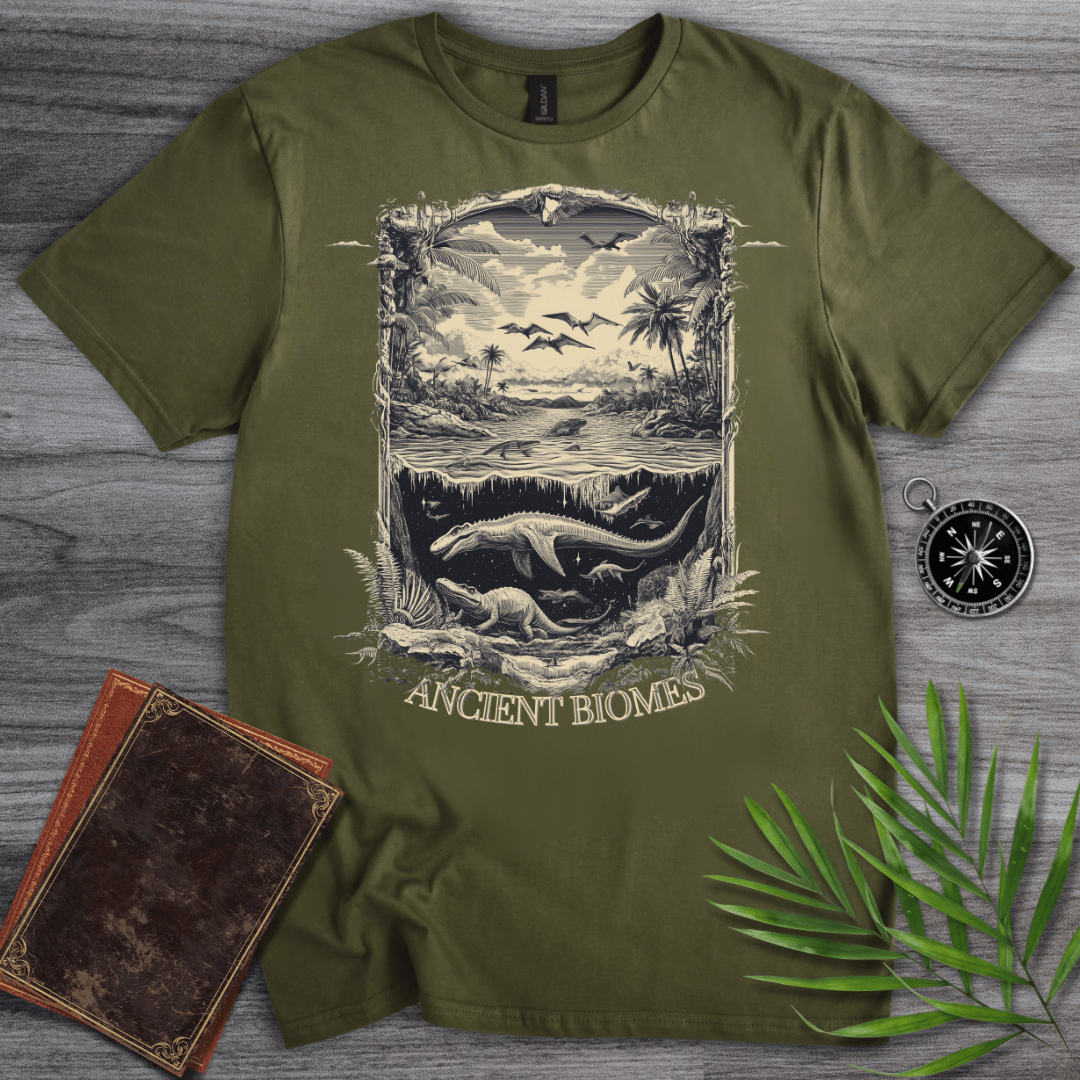 T-Shirt Military Green / S Victorian Ancient Biomes T-Shirt