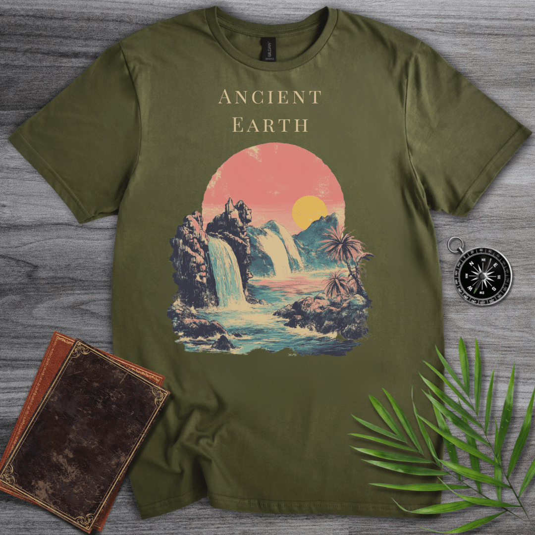 T-Shirt Military Green / S Vintage Ancient Earth Graphic T-Shirt