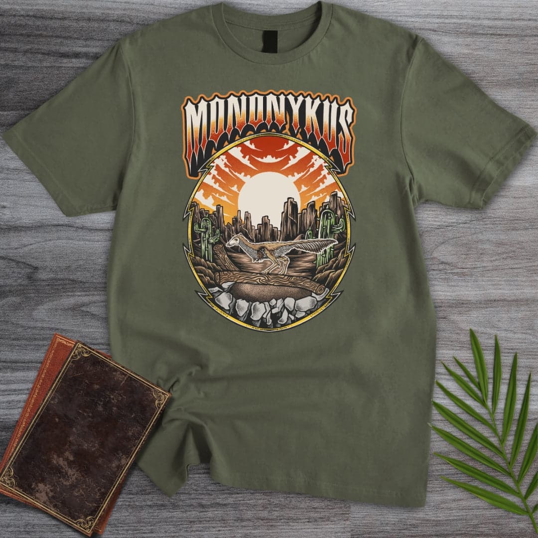 T-Shirt Military Green / S Vintage Desert Mononykus T-Shirt (Akbar Sansa)