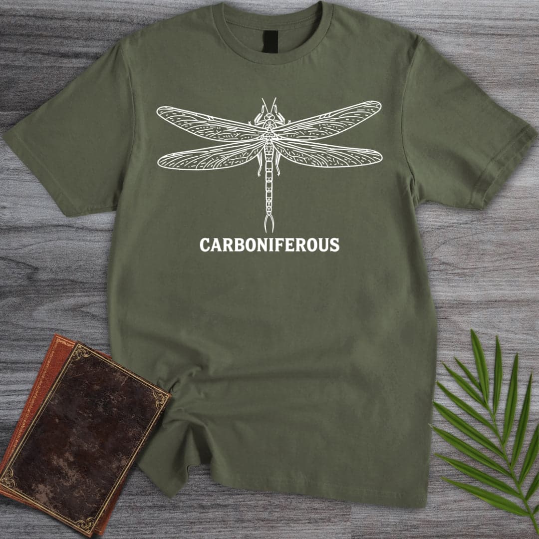 T-Shirt Military Green / S Vintage Dragonfly Carboniferous T-Shirt