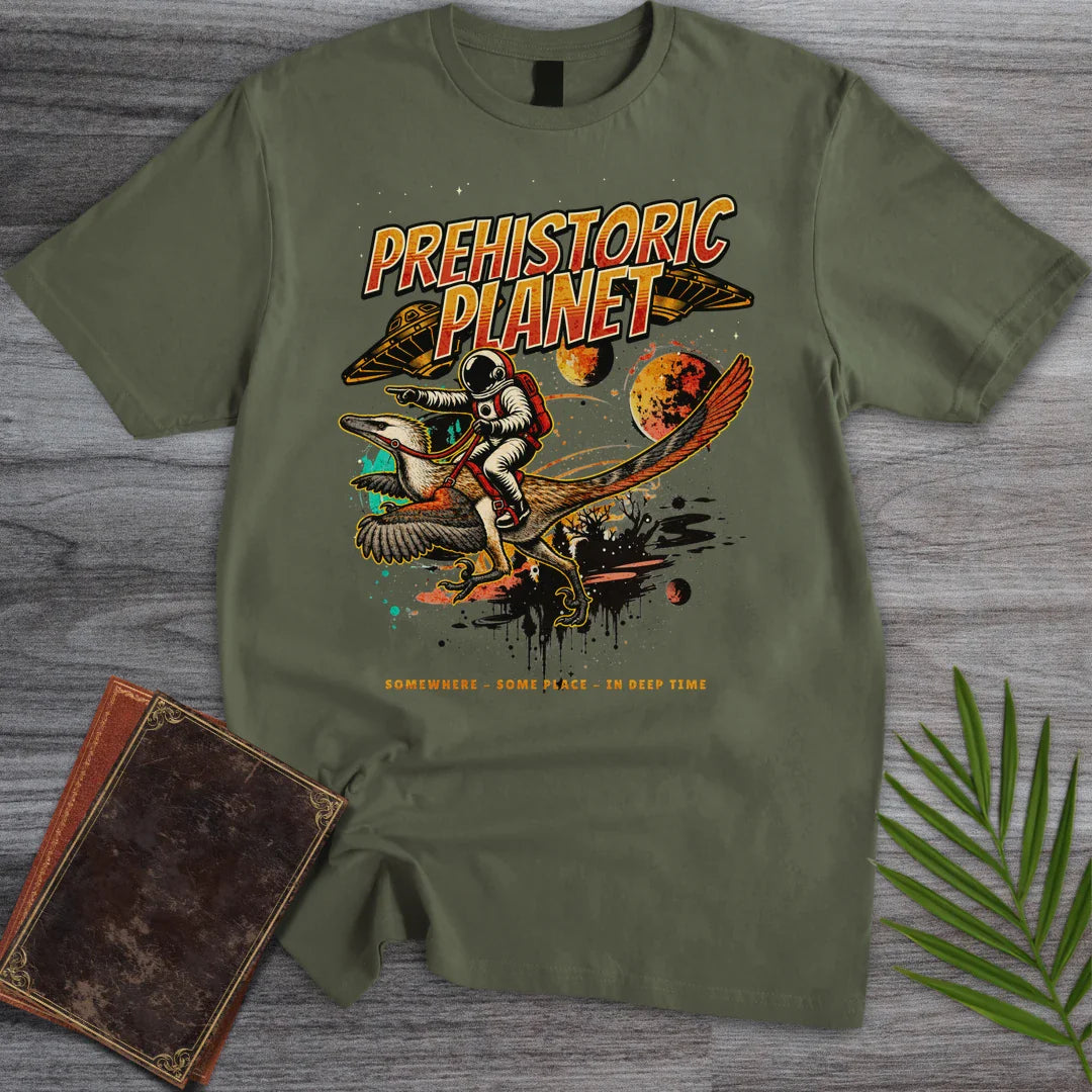 T-Shirt Military Green / S Vintage Prehistoric Planet T-Shirt