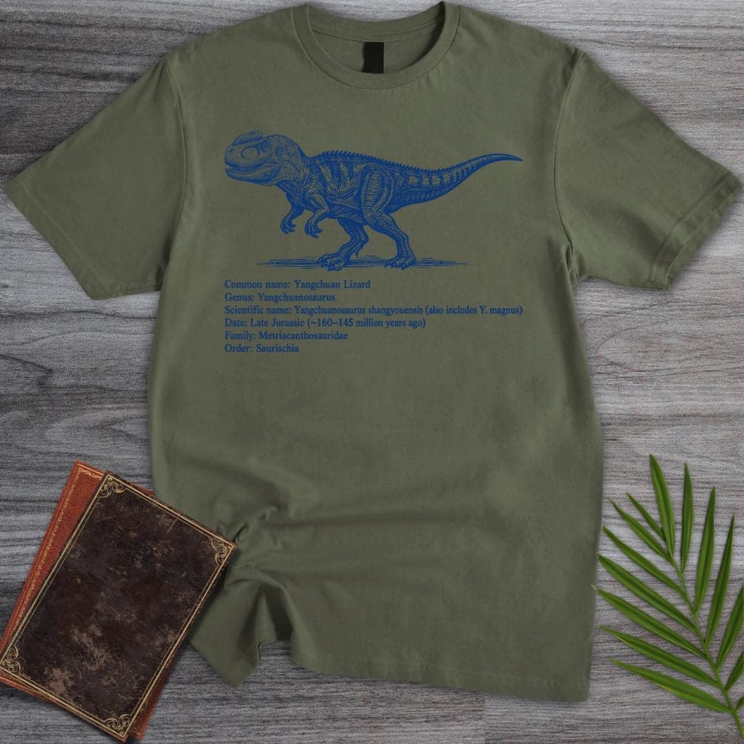 T-Shirt Military Green / S Vintage Yangchuanosaurus Chinese Allosaurus T-Shirt