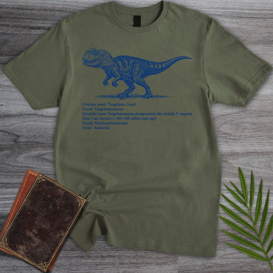 T-Shirt Military Green / S Vintage Yangchuanosaurus Chinese Allosaurus T-Shirt