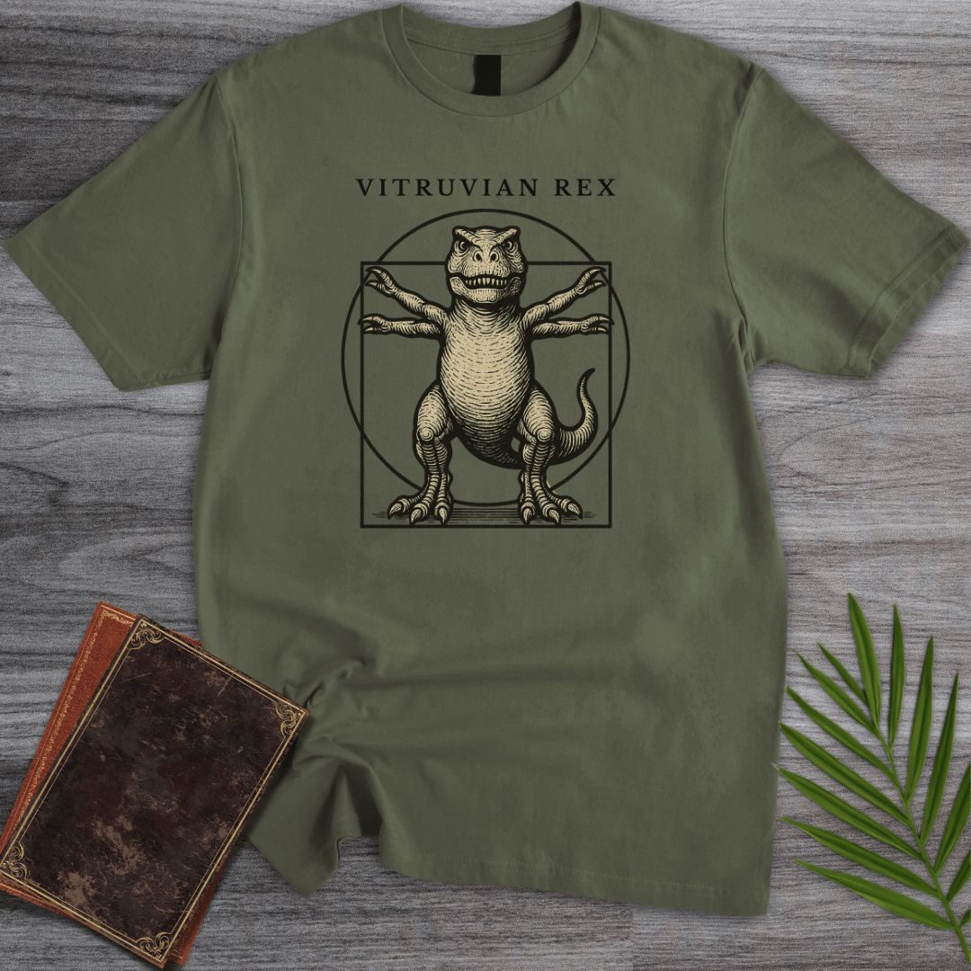T-Shirt Military Green / S Vitruvian Rex T-Shirt