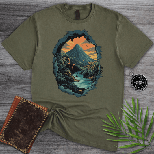 T-Shirt Military Green / S Volcanic Jungle Cave T-Shirt