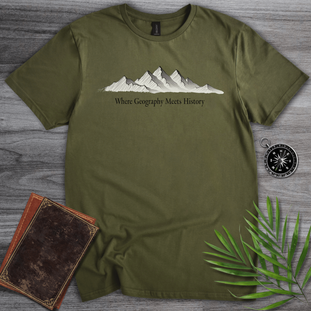 T-Shirt Military Green / S Where Geography Meets History T-Shirt