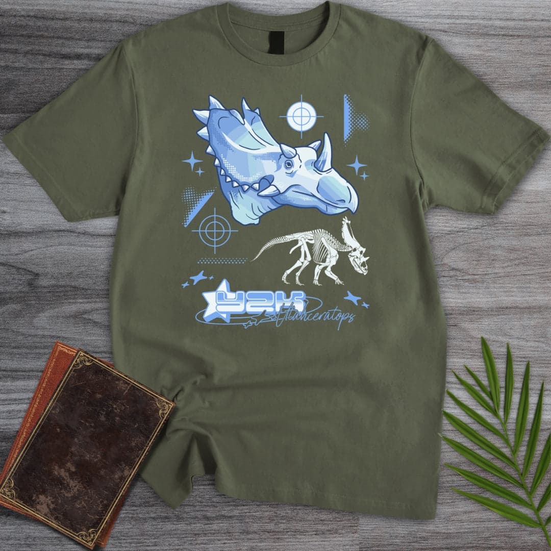 T-Shirt Military Green / S Y2K Utahceratops T-Shirt