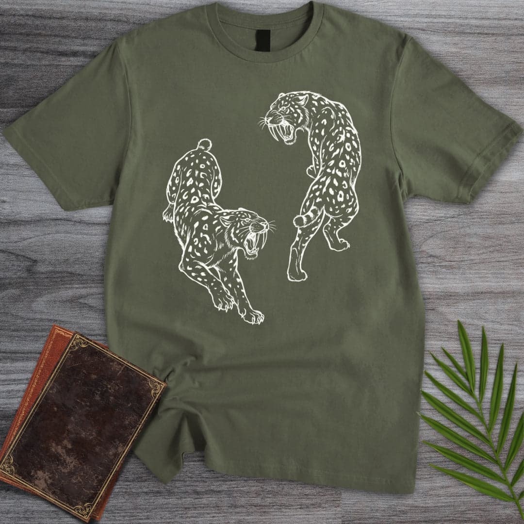 T-Shirt Military Green / S Yin-Yang Sabre Toothed Tiger T-Shirt