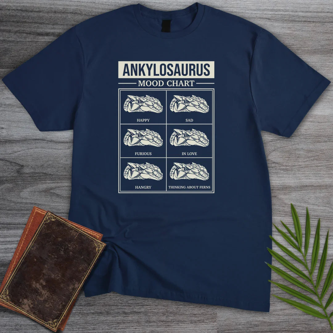 T-Shirt Navy / M Ankylosaurus Mood Chart T-Shirt