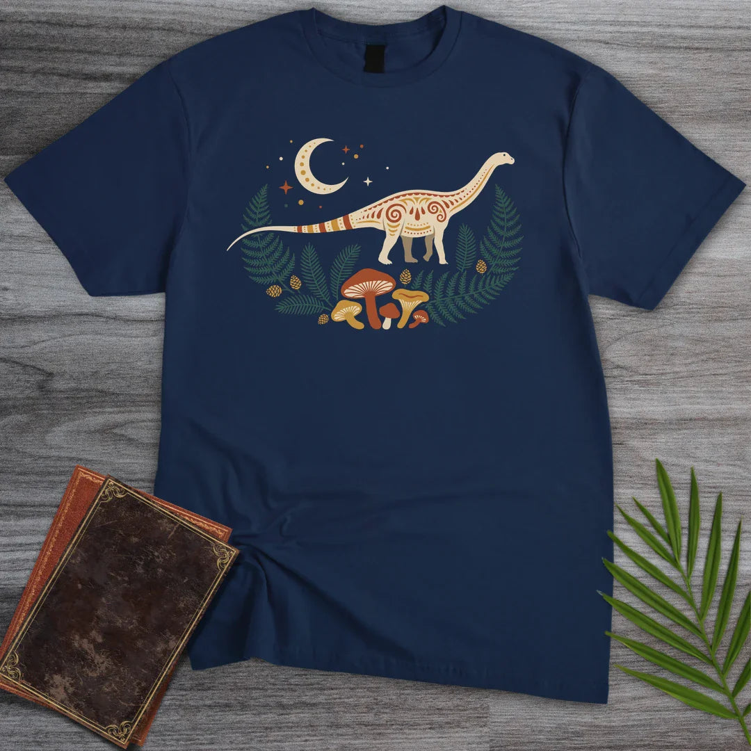 T-Shirt Navy / M Folk Moon Diplodocus T-Shirt