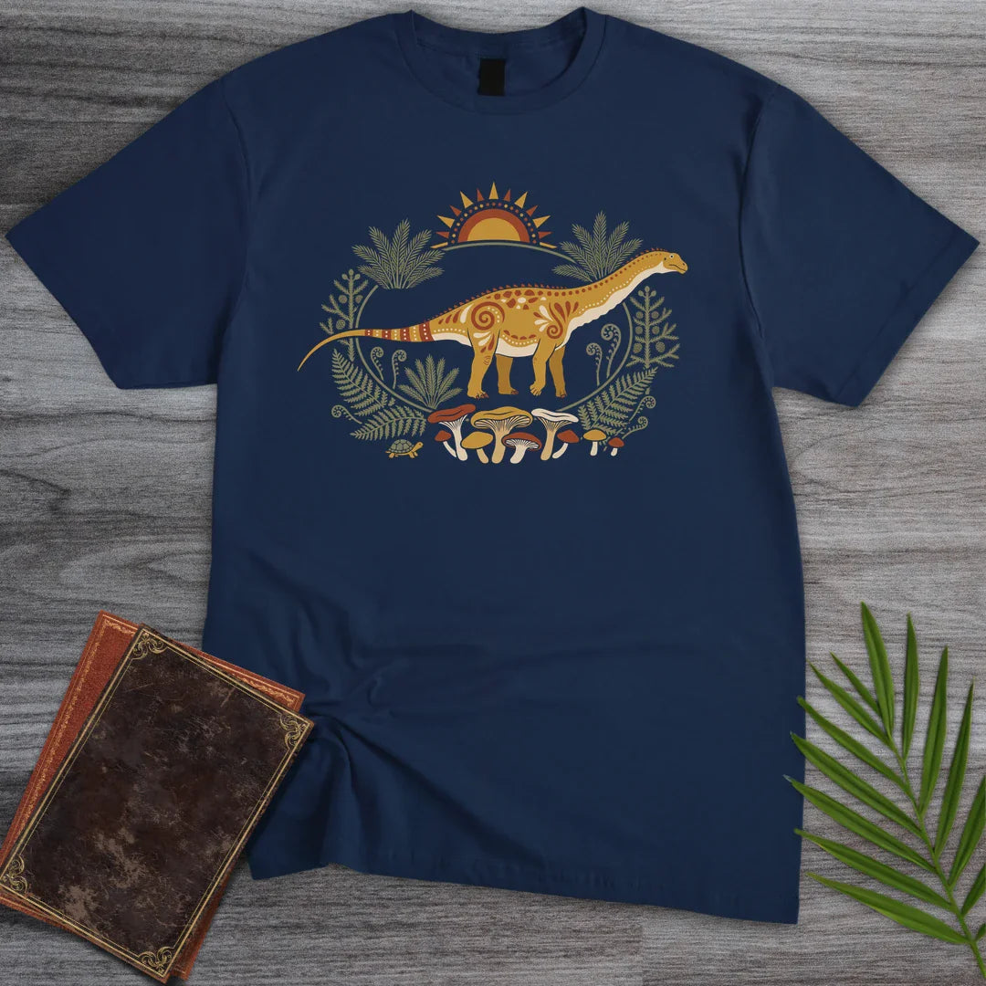 T-Shirt Navy / M Folk Sunrise Apatosaurus T-Shirt