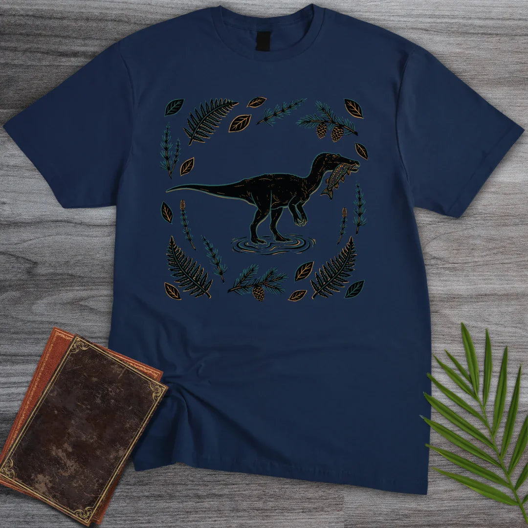 T-Shirt Navy / M Gone Fishing Baryonyx T-Shirt