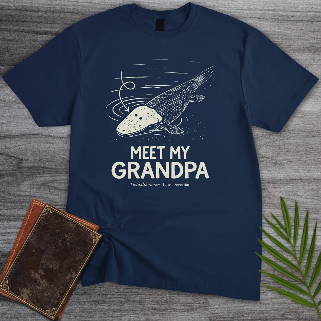 T-Shirt Navy / M Grandpa Tiktaalik T-Shirt
