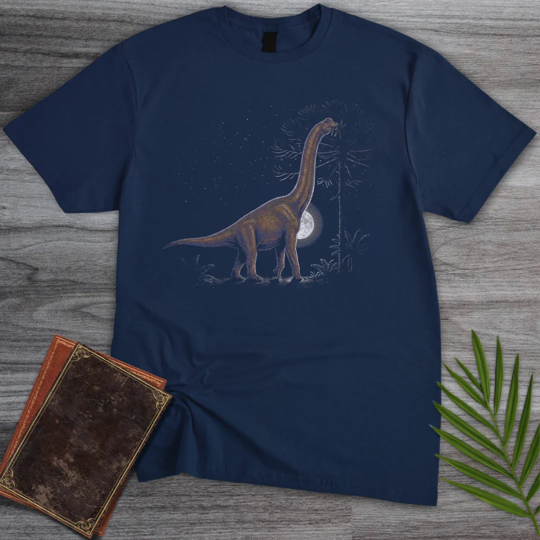T-Shirt Navy / M Midnight Snack Brachiosaurus T-Shirt