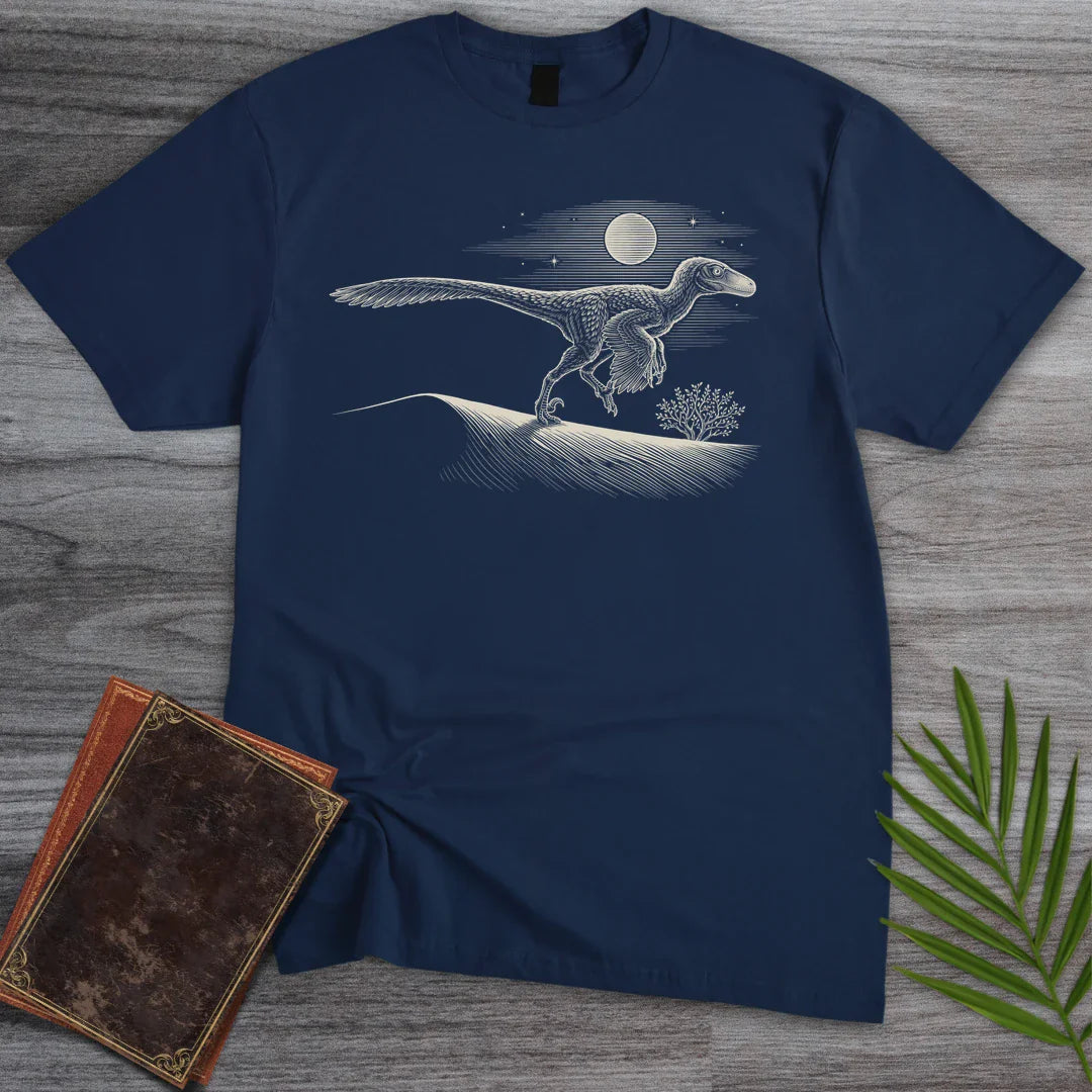 T-Shirt Navy / M Moonlit Velociraptor T-Shirt