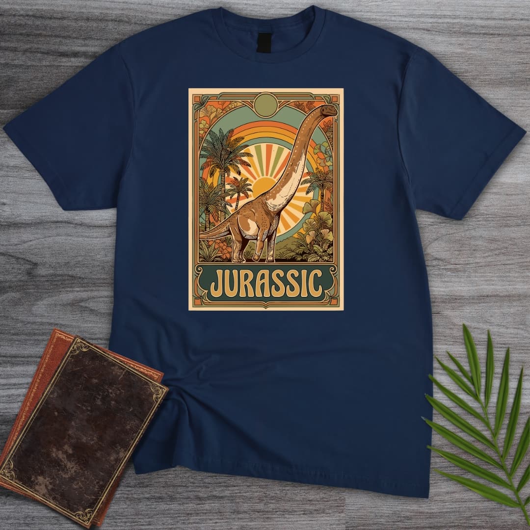 T-Shirt Navy / S 70s Vintage Jurassic Sauroposeidon T-Shirt