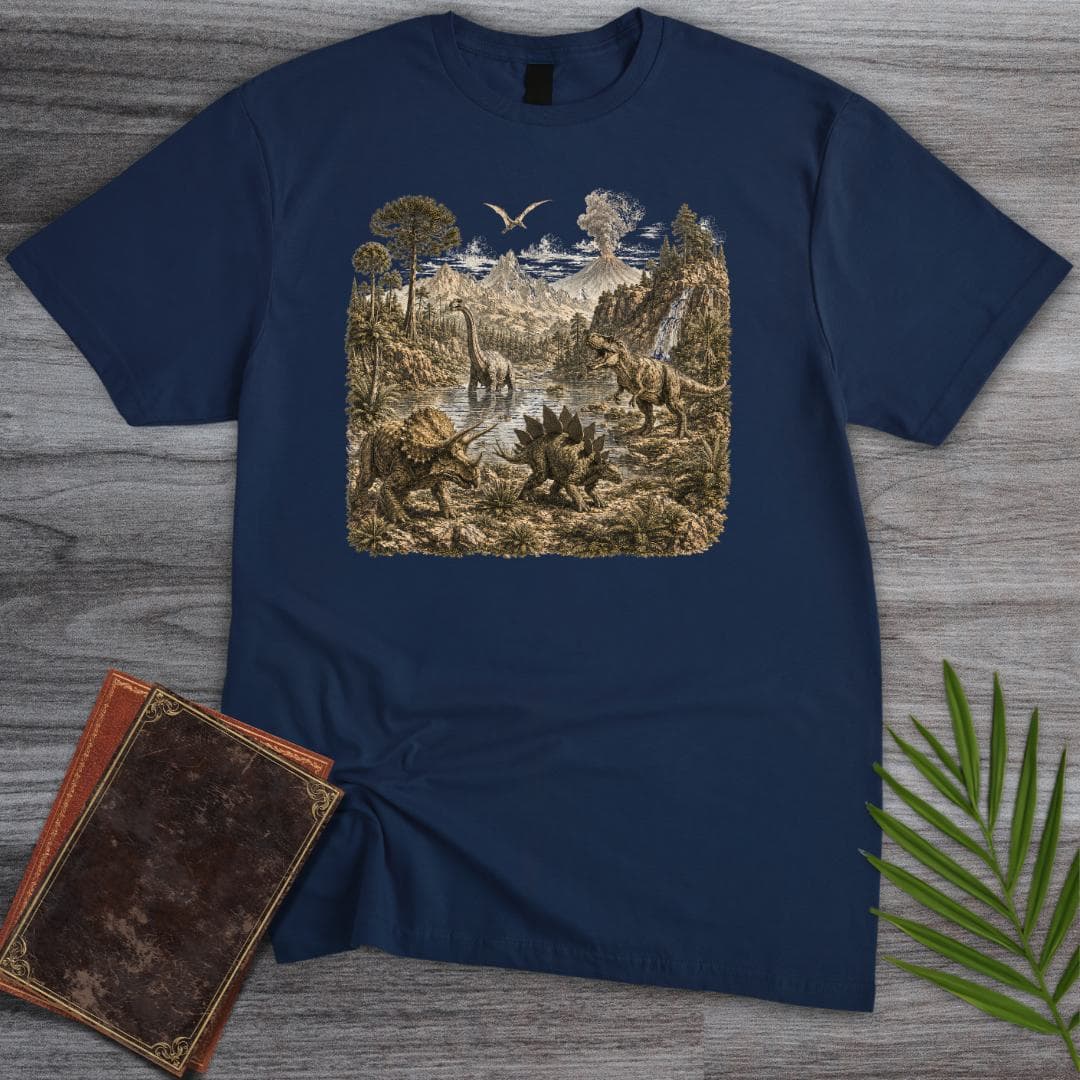 T-Shirt Navy / S 80's Dinosaur Textbook T-Shirt
