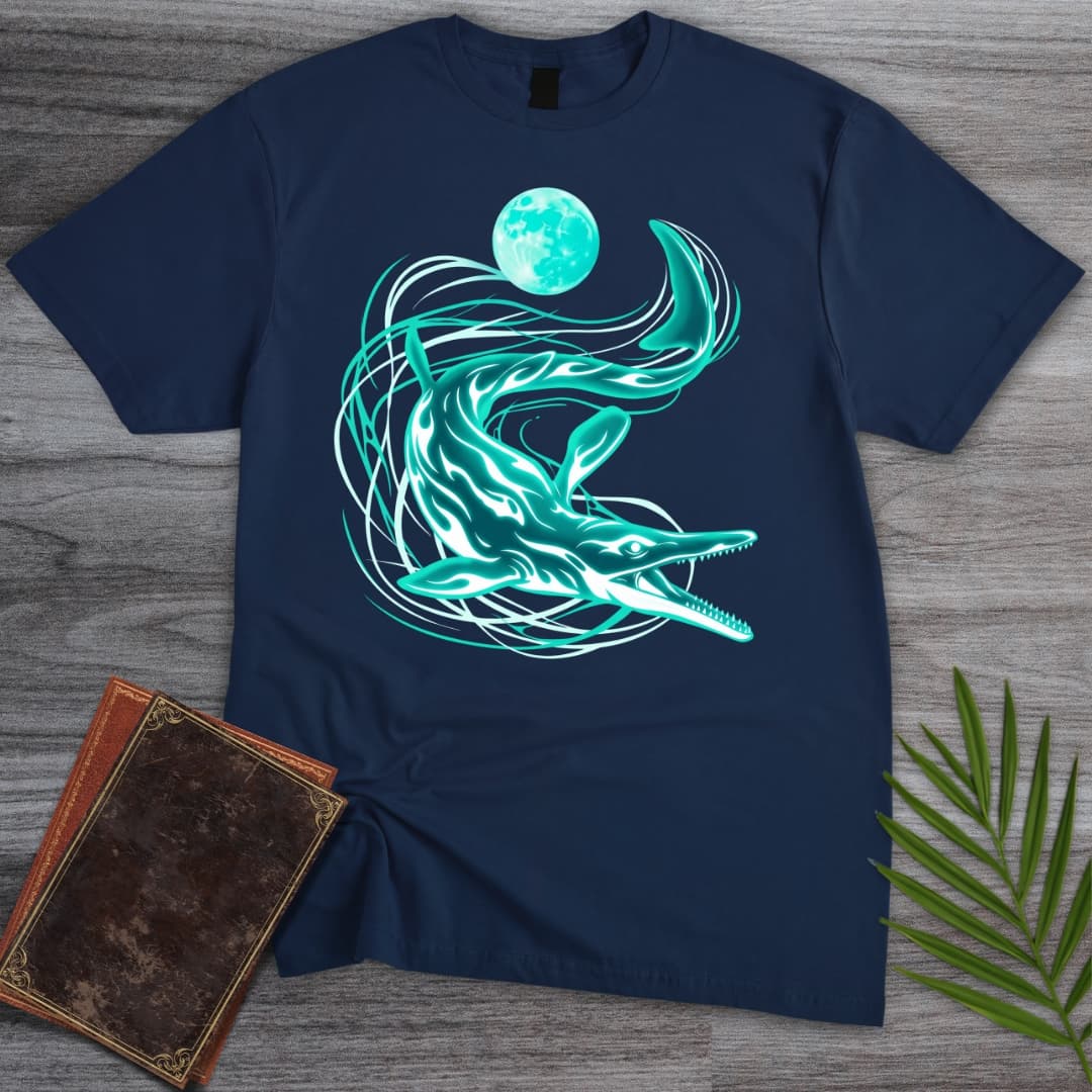 T-Shirt Navy / S A Blue Mosasaurus Moon T-Shirt