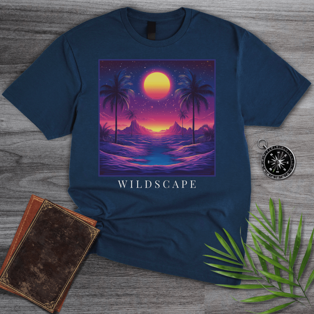 T-Shirt Navy / S Aesthetic Neon Wildscape T-Shirt