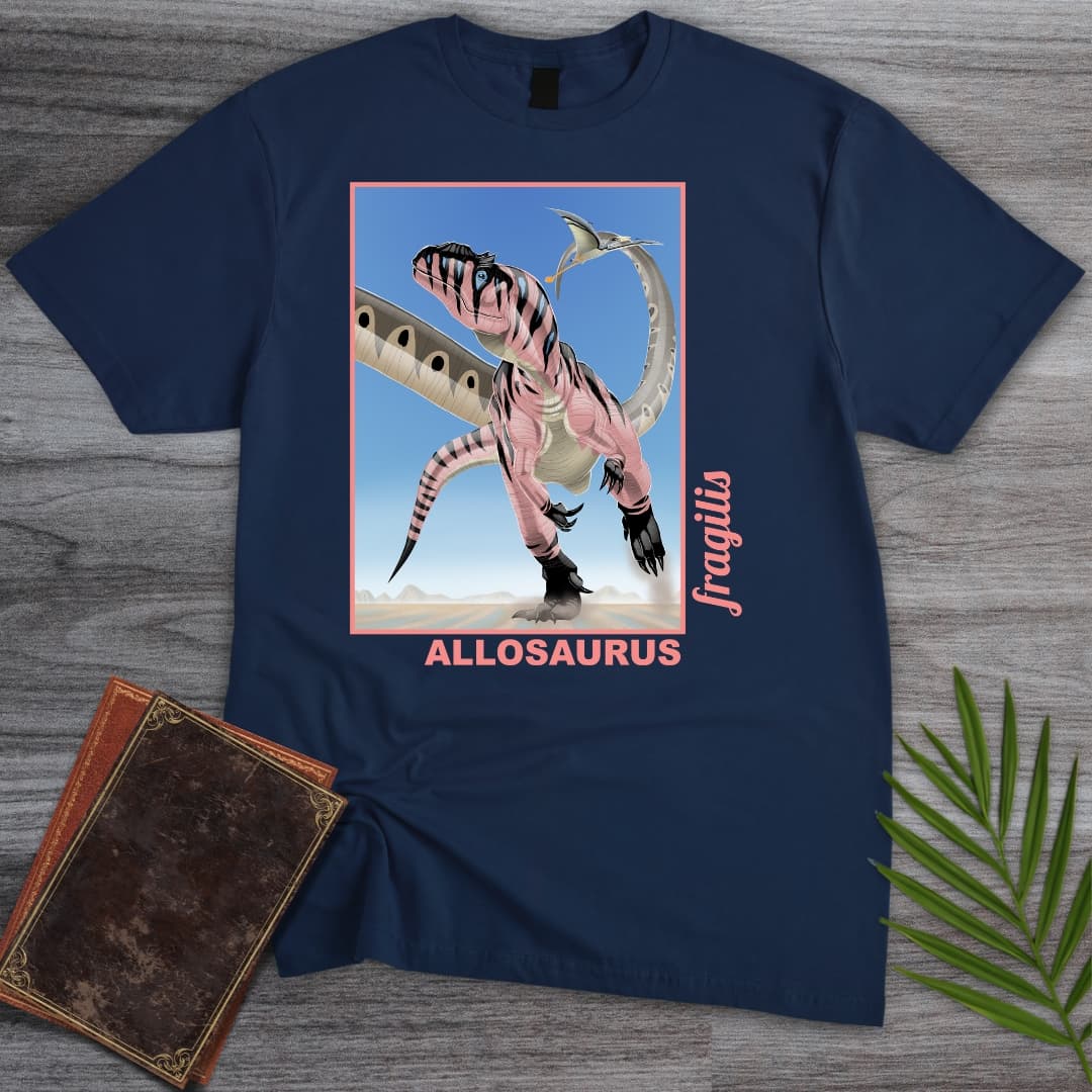 T-Shirt Navy / S Allosaurus - Desert Phantom Stripe T-Shirt