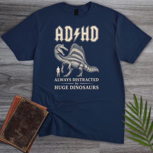 T-Shirt Navy / S Always Distracted by Spinosaurus (ADHD) T-Shirt
