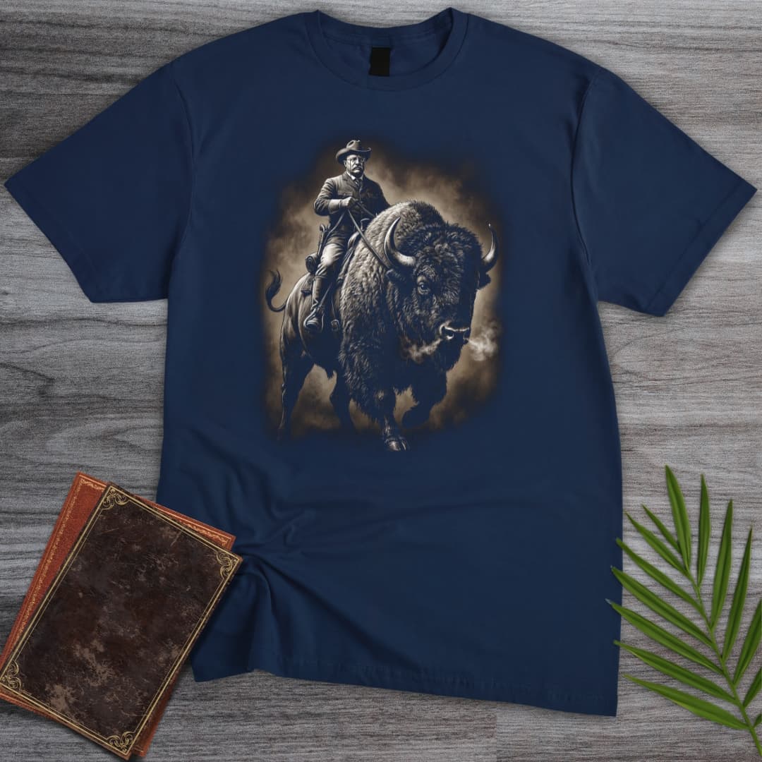 T-Shirt Navy / S Americas 250th Frontier Roosevelt Bison T-Shirt