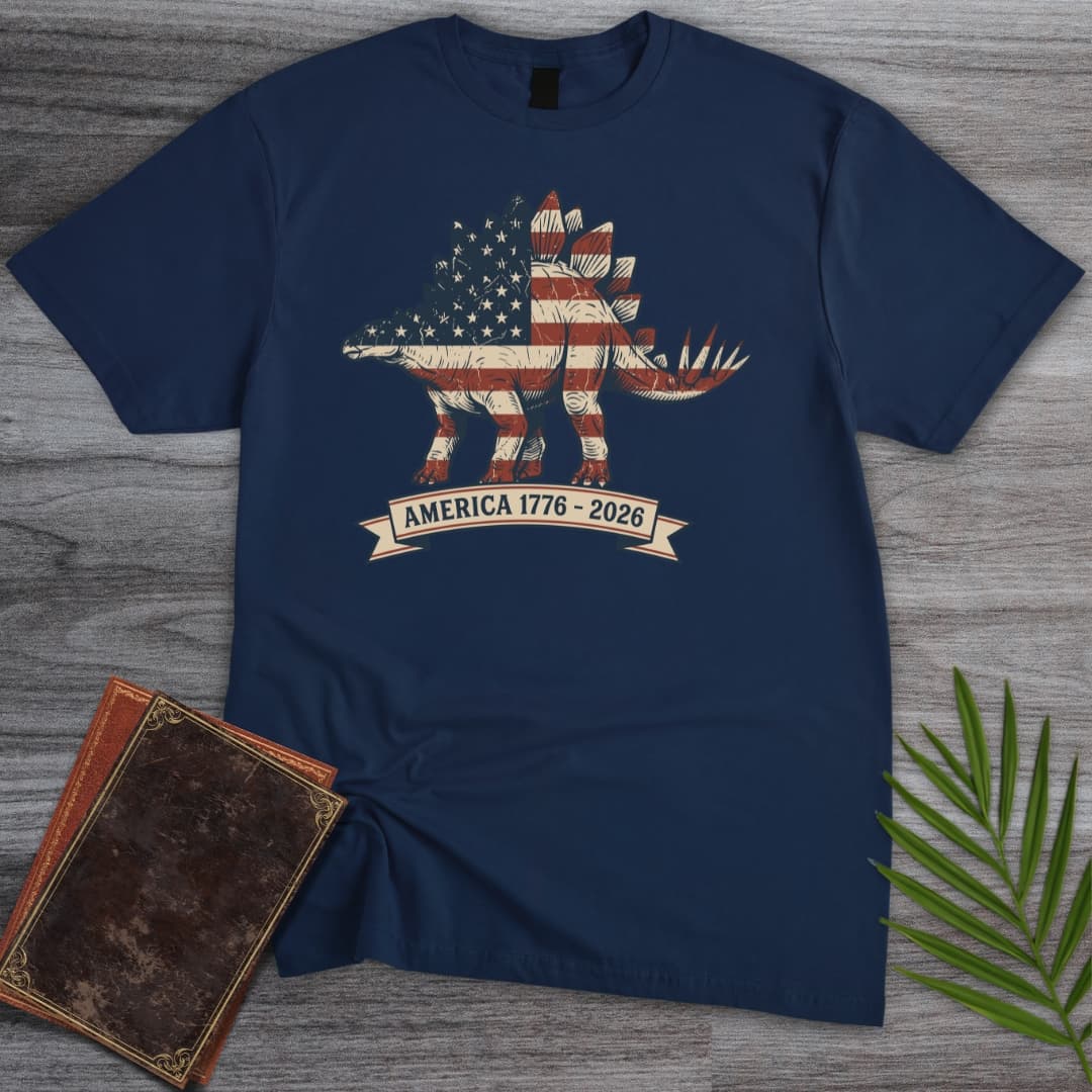 T-Shirt Navy / S Americas 250th Heritage Plate Stegosaurus T-Shirt