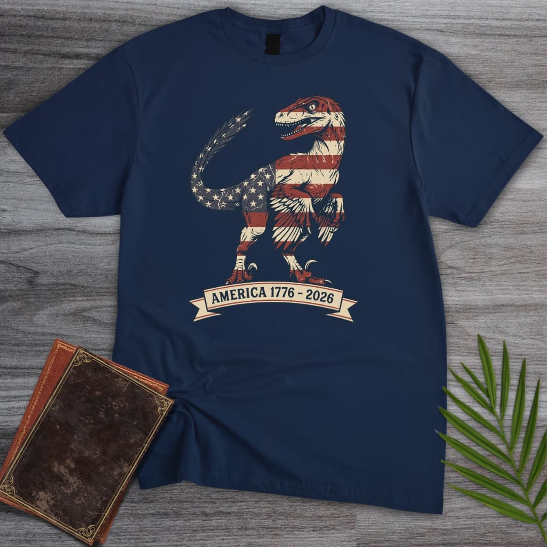 T-Shirt Navy / S Americas 250th Liberty Talon Deinonychus T-Shirt