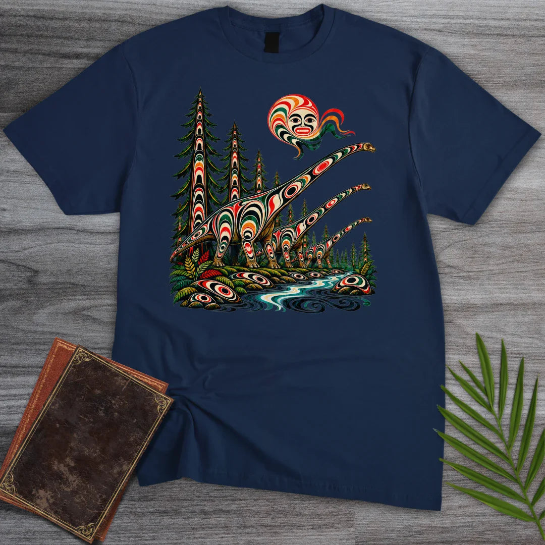 T-Shirt Navy / S Ancient Coastal Sauropod T-Shirt