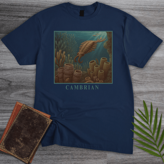 T-Shirt Navy / S Anomalocaris Cambrian Oceanscape T-Shirt