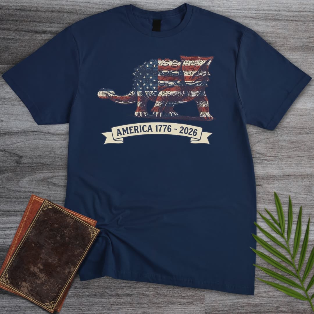 T-Shirt Navy / S Armored Dinosaur Americas 250th T-Shirt