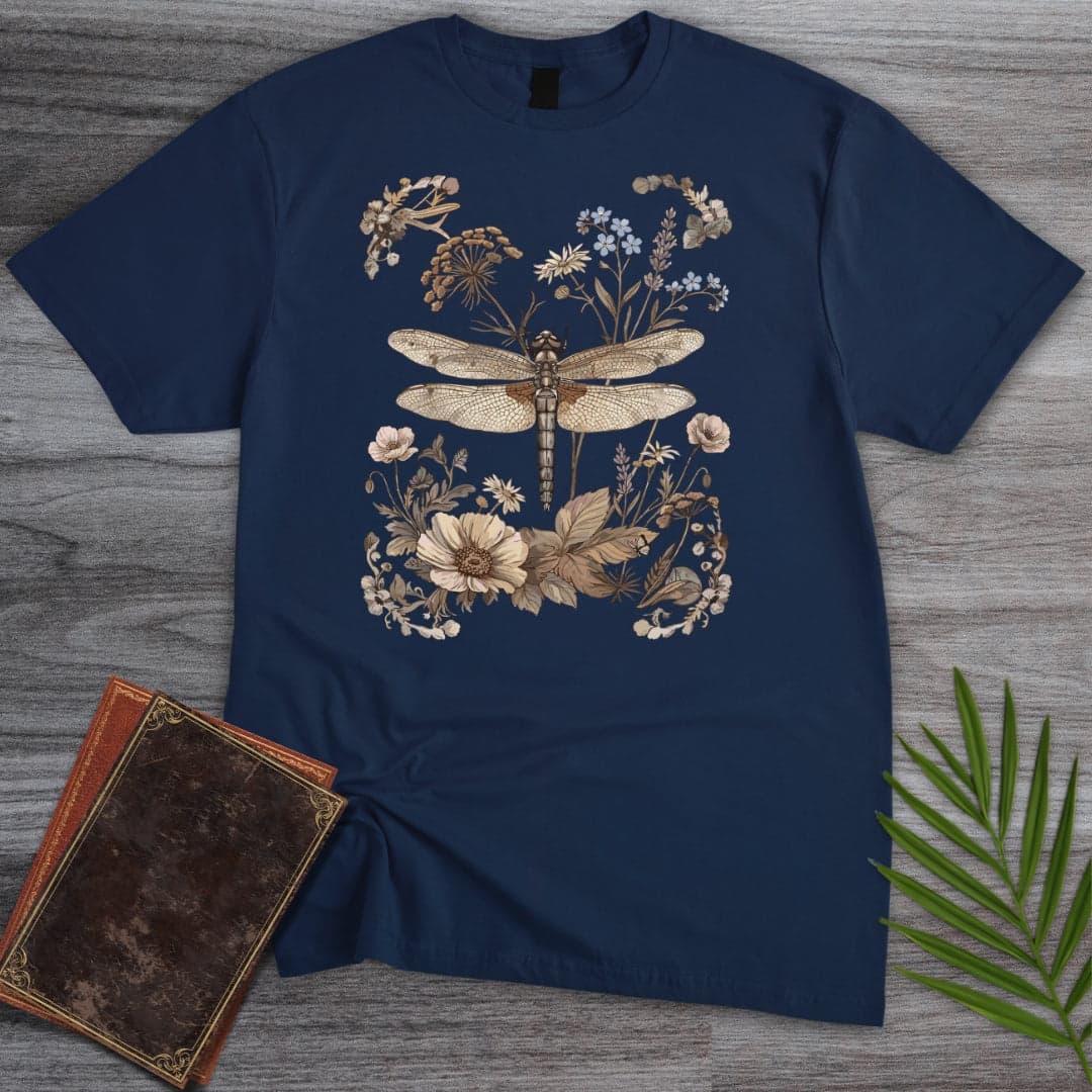 T-Shirt Navy / S Botanical Bug Frame T-Shirt