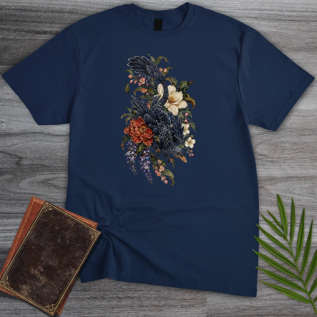 T-Shirt Navy / S Botanical Microraptor T-Shirt