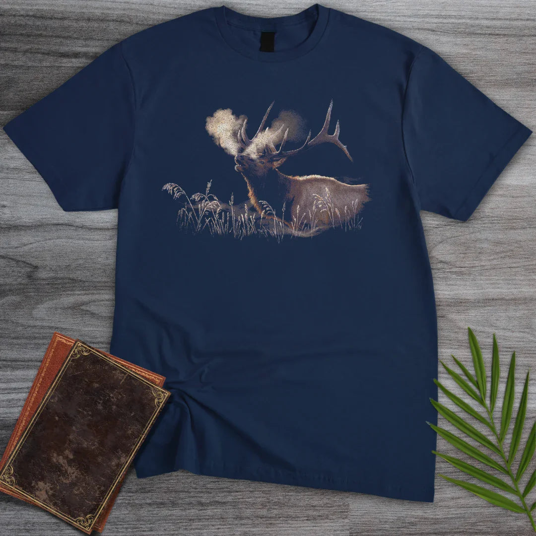 T-Shirt Navy / S Bugling Bull Elk T-Shirt