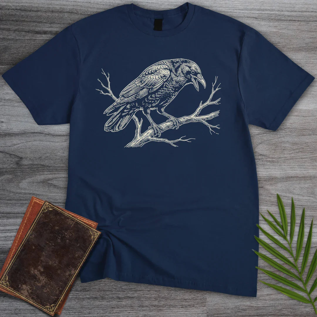 T-Shirt Navy / S Cawing American Crow T-Shirt