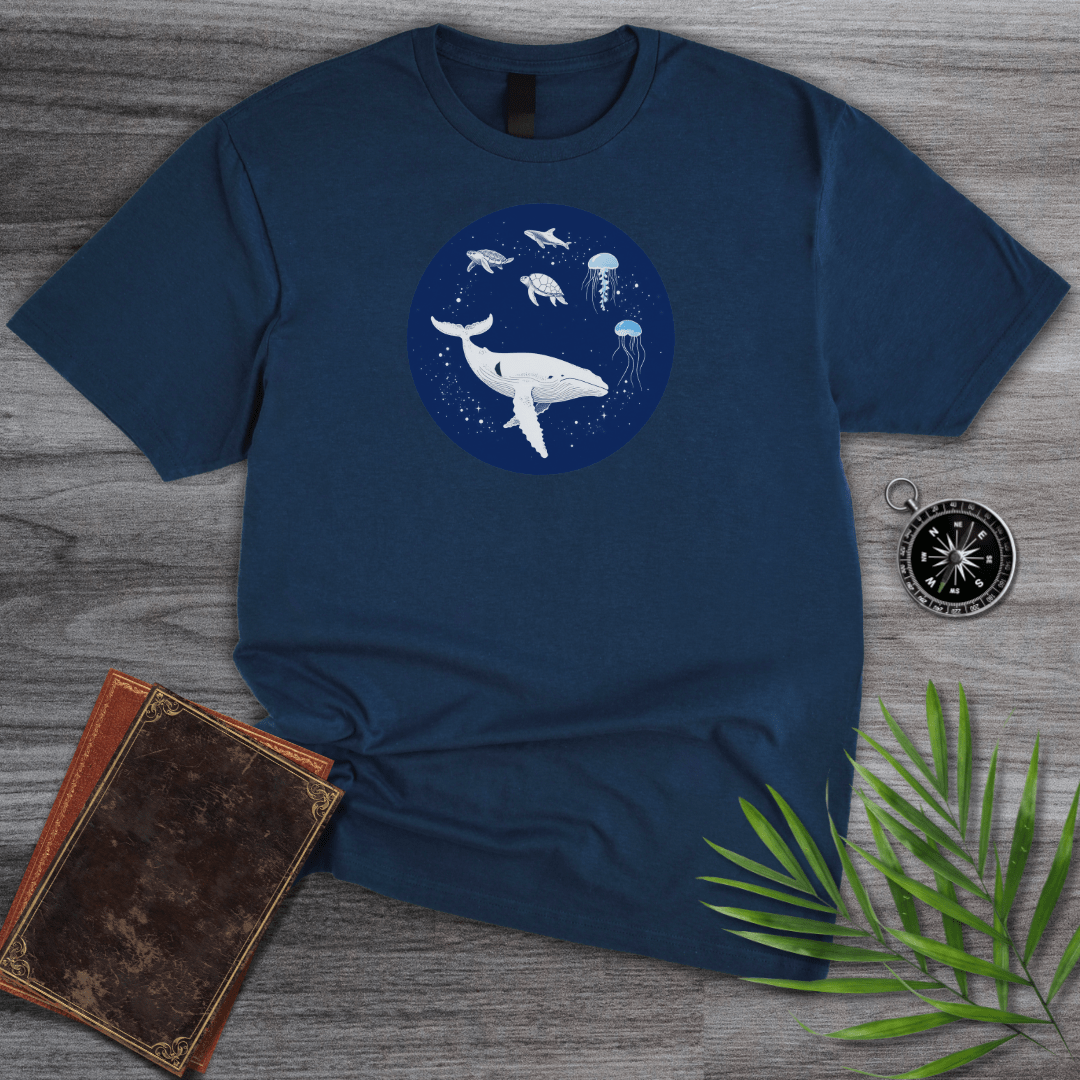 T-Shirt Navy / S Cosmic Sea Marine Fauna T-Shirt