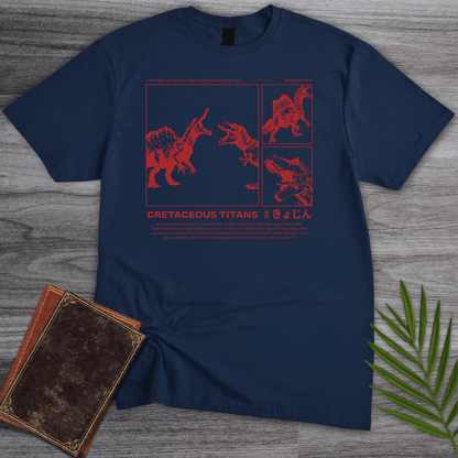 T-Shirt Navy / S Cretaceous Titans: Spino vs. Rex T-Shirt
