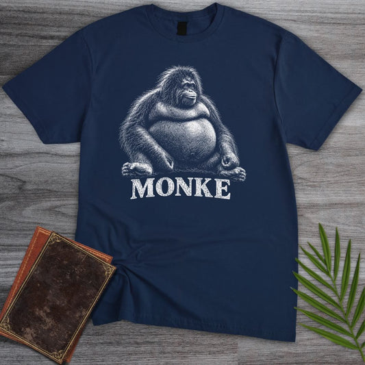 T-Shirt Navy / S Curious Monke T-Shirt