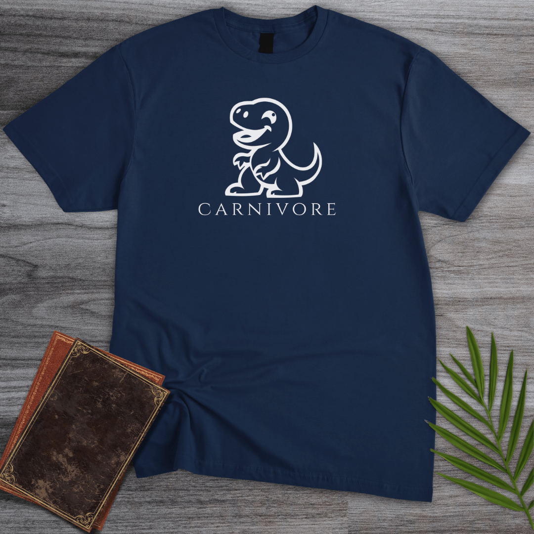 T-Shirt Navy / S Cute Dinosaur Carnivore T-Shirt
