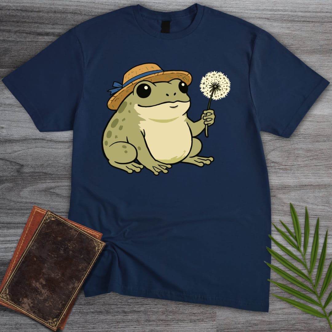 T-Shirt Navy / S Cute Garden Frog T-Shirt