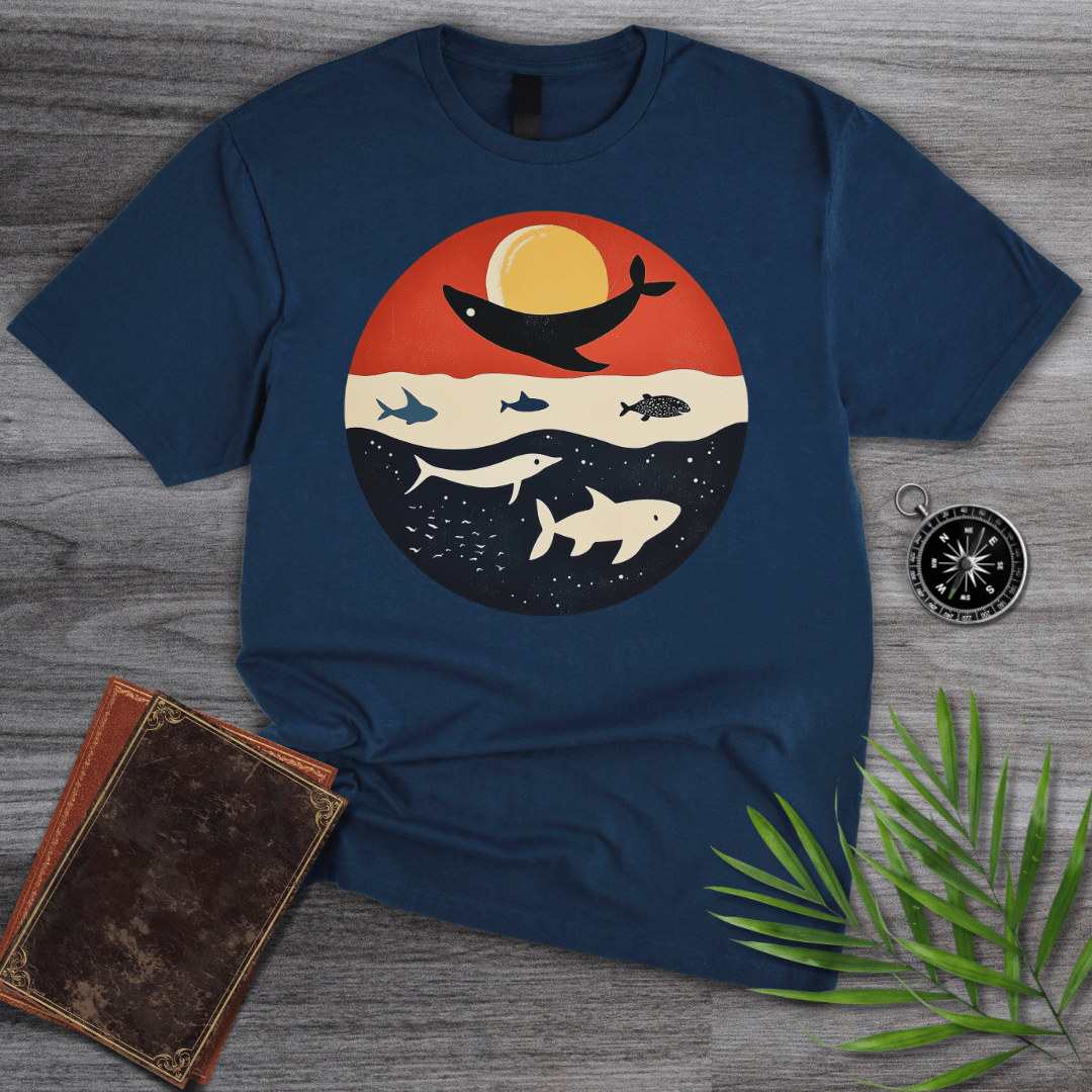 T-Shirt Navy / S Cute Marine Mammals Graphic T-Shirt