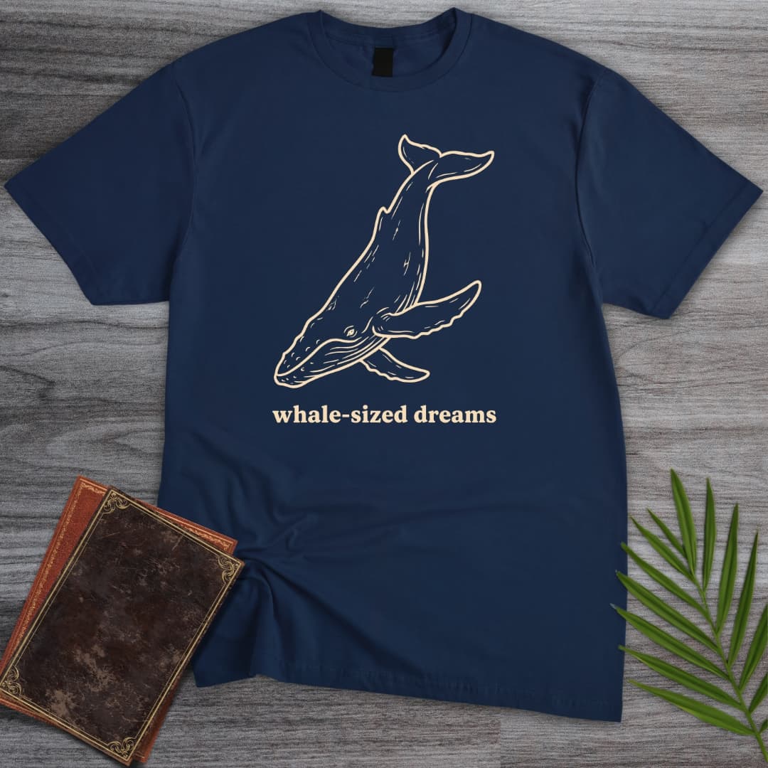 T-Shirt Navy / S Deep Thoughts Whale T-Shirt