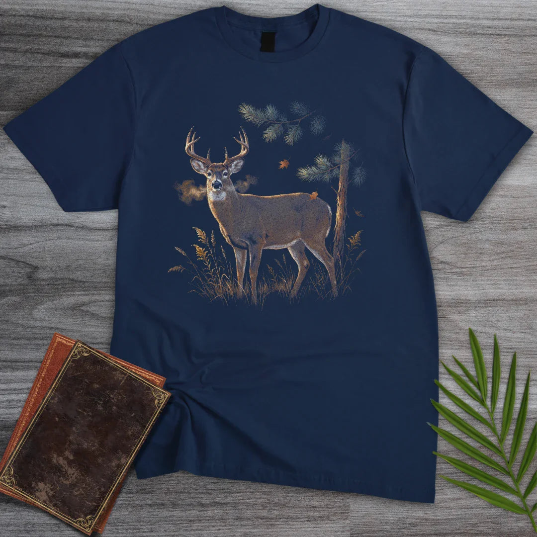 T-Shirt Navy / S Dusk Whitetail Buck T-Shirt