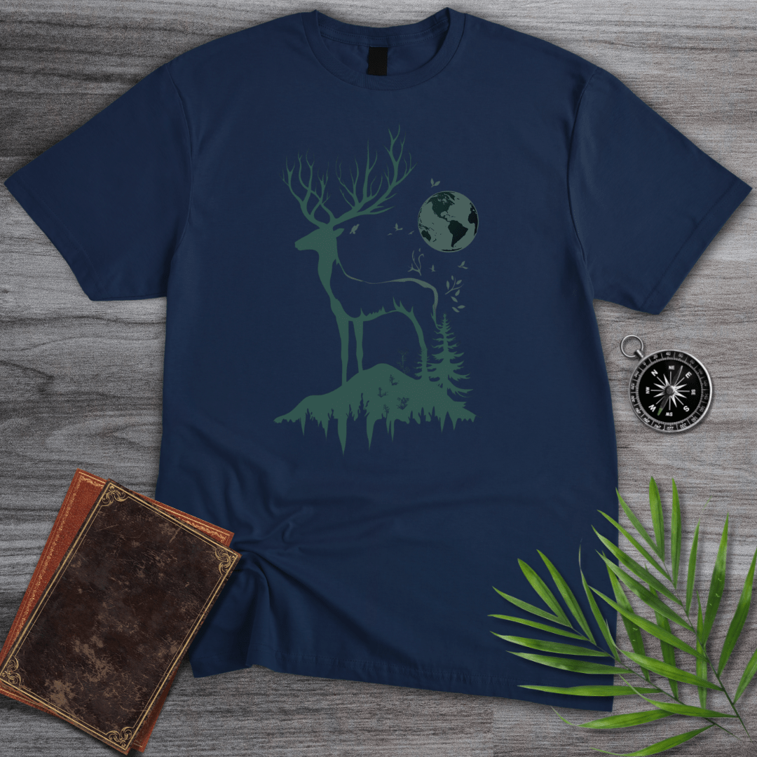 T-Shirt Navy / S Earthbound Stag Spirit T-Shirt