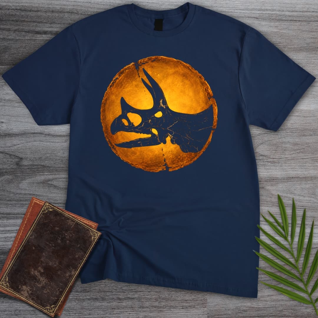 T-Shirt Navy / S Emberized Triceratops T-Shirt